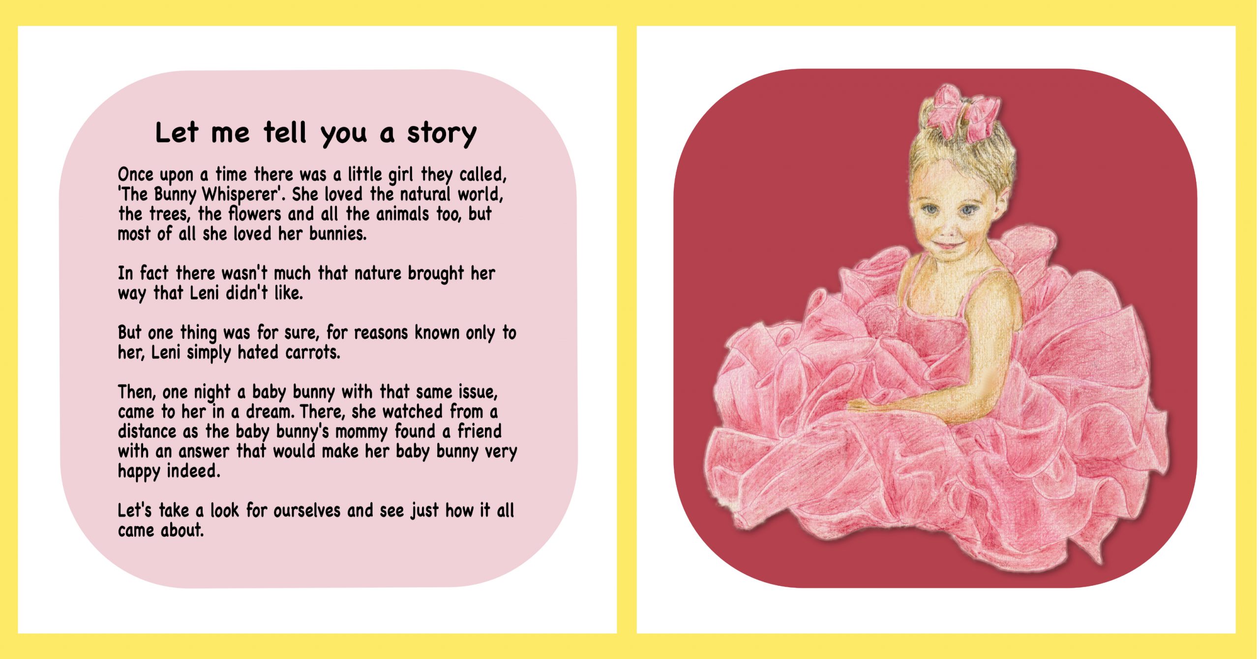 Pages 4 & 5 from 'Bee, Honey Bunny and Me'