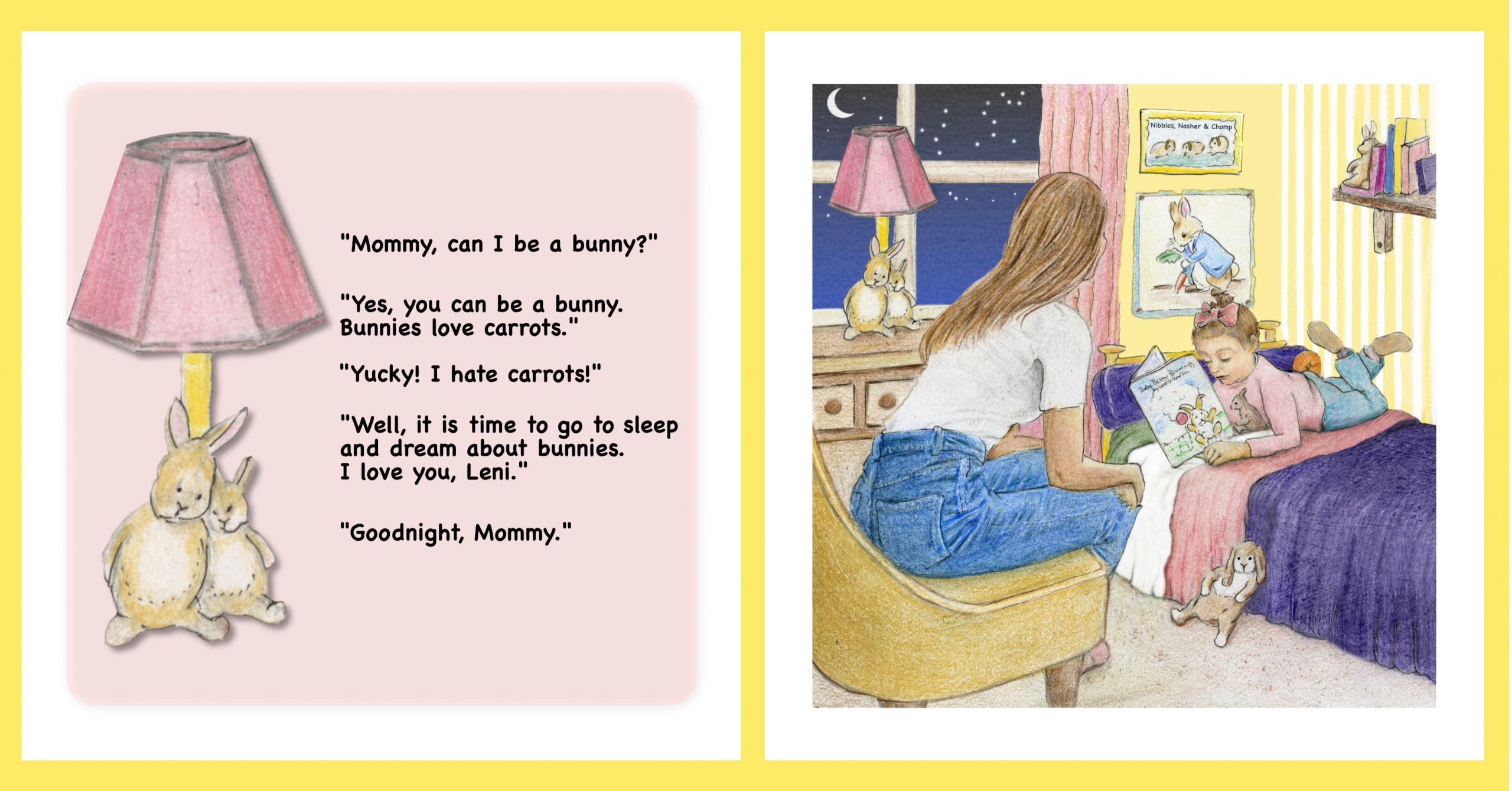 Pages 6 & 7 from 'Bee, Honey Bunny and Me'