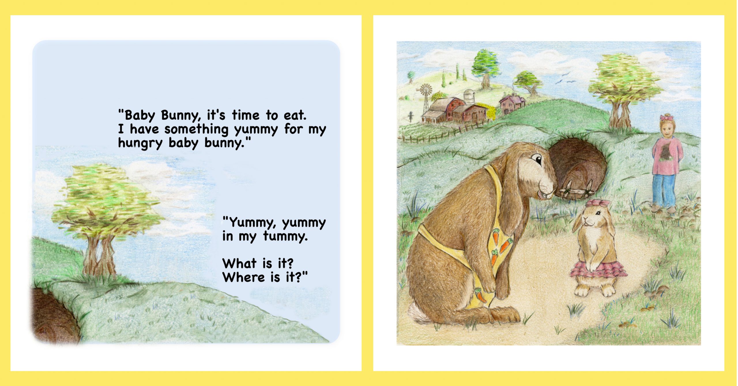 Pages 10 &11 from 'Bee, Honey Bunny and Me'